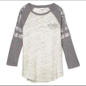 PINK Baseball Tee Top Sz XS